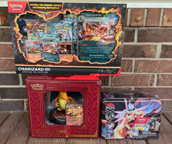 NEW-Pokemon TCG Charizard EX Premium Collection Boxes w/Charizard 2023 Lunchbox - Image 1