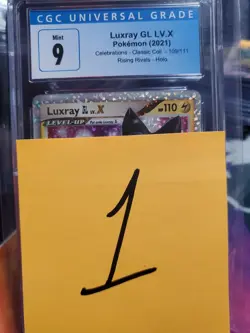 CGC 9 MINT LUXRAY LV.X 109/111 CELEBRATIONS CLASSIC COLLECTION POKEMON TCG - Image 3