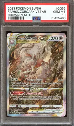 PSA 10 HISUIAN ZOROARK VSTAR ALT ART GG56/GG70 CROWN ZENITH 2023 POKEMON TCG - Image 1