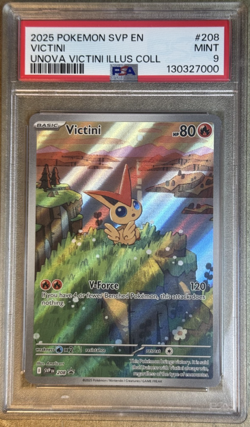 2025 POKEMON SVP EN VICTINI UNOVA VICTINI ILLUS COLL #208 ?? PSA 9 - Image 1