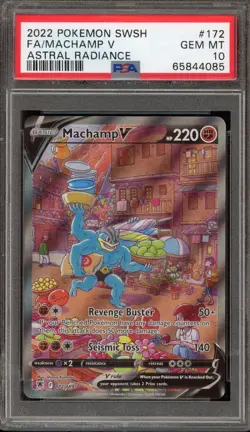 Pokemon Machamp V Astral Radiance Full Alt Art #172 PSA 10 Gem Mint - Image 1