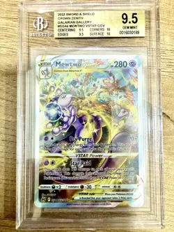 Mewtwo VSTAR 2023 Pokemon SWSH Crown Zenith #GG44 BGS 9.5 GEM MINT (PSA) - Image 1