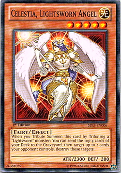 Celestia, Lightsworn Angel SDLI-EN006 Yu-Gi-Oh! Light Play 1st Edition - Image 1