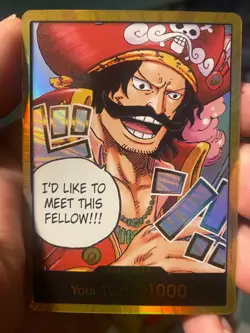 Don!! Card (Gol.D.Roger) Gold Foil OP13 Carrying on His Will Near Mint - Image 1