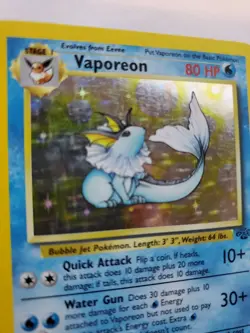 Vaporeon Jungle Set Holo Pokemon Card Base WOTC - Image 2