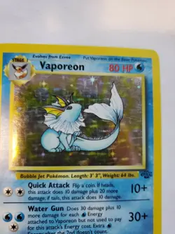 Vaporeon Jungle Set Holo Pokemon Card Base WOTC - Image 4