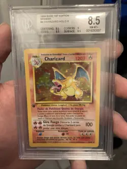 ~ESP~ SPANISH BGS 8.5 Charizard #4 Base Set 1st Edition Beckett Pokemon Card - Image 1
