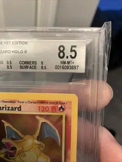 ~ESP~ SPANISH BGS 8.5 Charizard #4 Base Set 1st Edition Beckett Pokemon Card - Image 3