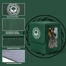 Card Deck Box for MTG with Commander Display for 100+ Double Sleeved Cards, Magn - Image 4