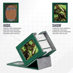 Card Deck Box for MTG with Commander Display for 100+ Double Sleeved Cards, Magn - Image 5