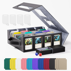 Trading Card Storage Box - 3500+ Magnetic MTG Deck Box with Handle,Commander & T - Image 1