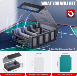 Trading Card Storage Box - 3500+ Magnetic MTG Deck Box with Handle,Commander & T - Image 2