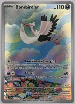 Pokemon TCG Bombirdier Illustration Rare Card Scarlet & Violet 219/198 - Image 1