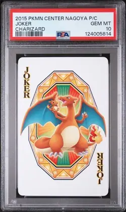 PSA 10 GEM MINT 2013 POKEMON CENTER NAGOYA PLAYING CARDS JOKER CHARIZARD - Image 1
