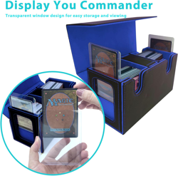 MTG Commander Card Storage Box - Fits 200 Double Sleeved Cards,3-In-1Card Deck C - Image 2