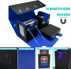 MTG Commander Card Storage Box - Fits 200 Double Sleeved Cards,3-In-1Card Deck C - Image 4