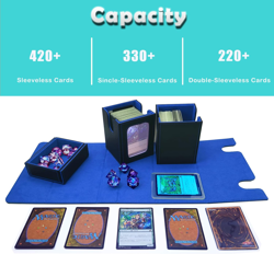 MTG Commander Card Storage Box - Fits 200 Double Sleeved Cards,3-In-1Card Deck C - Image 5