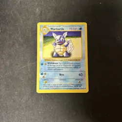 Pokemon TCG Wartortle Base Set Shadowless, Squirtle Card 42/102 - Image 1