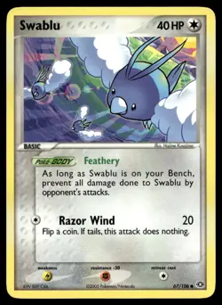 Swablu 67/106 Pokemon Card Emerald Common 40 HP Near Mint G8 - Image 1