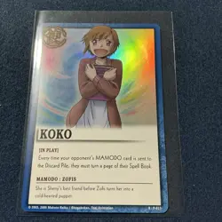 Koko P-013 Rare Zatch Bell TCG (Holo) Trading Card Game Bandai - Image 2
