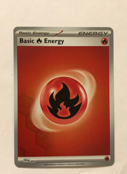 Pokemon Card Shrouded Fable Reverse Holographic Fire Energy 002 NM - Image 1