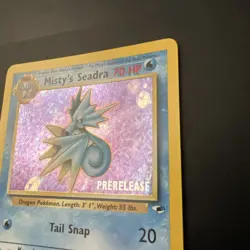 Prerelease Misty's Seadra 9/132 Gym Heroes Holo Rare Vintage Pokemon Card Nm - Image 2