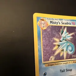 Prerelease Misty's Seadra 9/132 Gym Heroes Holo Rare Vintage Pokemon Card Nm - Image 4