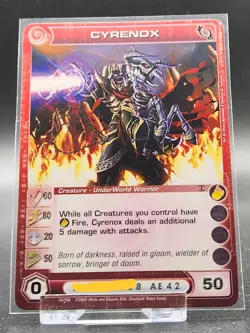 Chaotic Card : Cyrenox Fire And Stone First Edition Common creature - Image 1