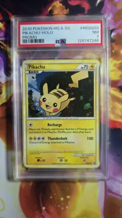 Pikachu HGSS03 Black Star Promo PSA 7 2010 Pokemon Card Game - Image 1