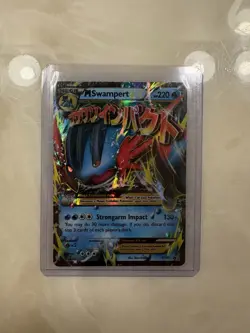 Pokemon Mega Swampert EX Holo Rare Card XY87 XY Mega 2016 - Image 1