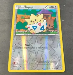 Pokemon Plasma Storm Togepi Reverse Holo Common Card 102/135 LP - Image 1