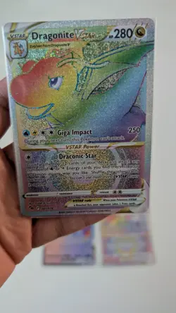 Pokemon TCG Lot 4 NM Cards RAINBOW RARE Full Art Blaziken VMAX Dragonite VSTAR - Image 4