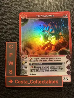 TOMUGAR - 40/55/55/25/35 - SUPER RARE - BEYOND THE DOORS - CHAOTIC CARD - NM - Image 1