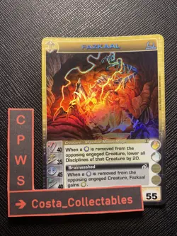FAZKAAL - 40/35/45/40/55 - SUPER RARE - CHAOTIC CARD - BEYOND THE DOORS - N/M - Image 1