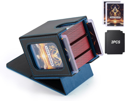 MTG Deck Box, Double Display Window MTG, Commander Deck Box Fits 120+ Single Sle - Image 1