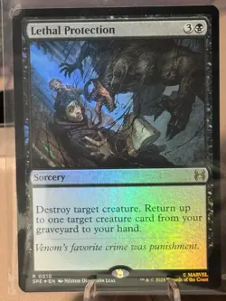 Lethal Protection Marvel's Spider-Man: Eternal-Legal Foil MTG Rare - Image 1