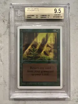 Unlimited Regrowth BGS 9.5 Graded Gem Mint NM Unplayed MTG - Image 1