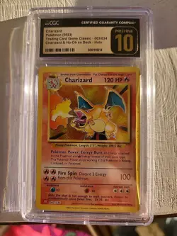 Pokemon TCG Charizard Holo Rare PRISTINE 10, 3/034 TCG Classic Collection 2023 - Image 1
