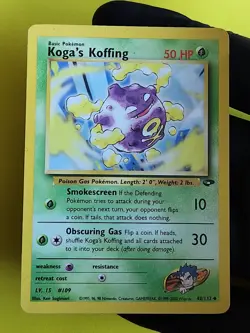 Koga's Koffing 48/132 Gym Challenge Pokemon TCG Regular Lightly Played - Image 1
