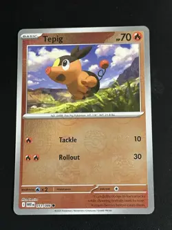 Tepig 011/086 Pokemon White Flare Master Ball Reverse Common Holo NM - Image 1
