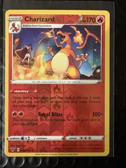 Pokemon Charizard Reverse Holo Rare SWSH04: Vivid Voltage 025/185 NM - Image 1