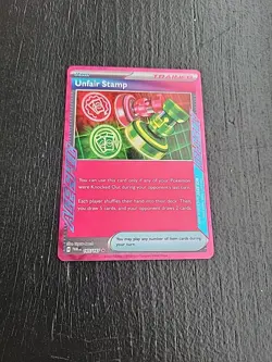Pokemon TCG Unfair Stamp - 165/167 - Twilight Masquerade Ace Spec - Image 1