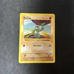 Pokemon TCG Machop Base Set 52/102 Regular Shadowless Common D4 - Image 1