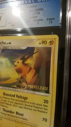 Pokemon raichu arceus (2009) prerelease 27/99 cgc subgrades 7 - Image 3