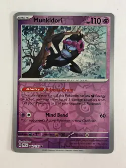 Pokemon TCG Prismatic Evolutions Reverse Holographic Munkidori 044/131 Near Mint - Image 1
