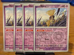 Pokemon TCG Twilight Masquerade Abra Reverse Holo 080/167 x4 Playset - Image 1
