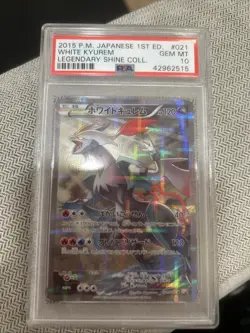 Pokemon 2015 White Kyurem 021 1st Edition Legendary Shine Collection PSA 10 - Image 1