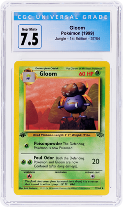 1999 Pokemon Jungle Gloom 1st Edition #37 CGC 7.5 - Image 1