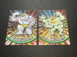 Topps Pokemon Series 1 HOLO FOIL Embossed Rays Machoke 67 Machamp 68 - Image 1