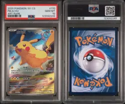 2025 Pokemon 151 Journey CS Pikachu Art Rare #170 PSA 10 GEM MT Flying Pikachu - Image 3